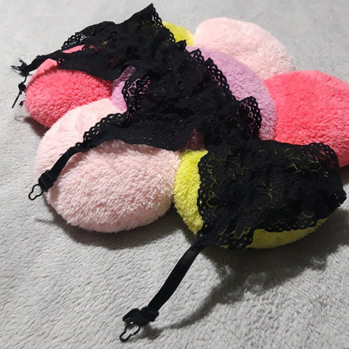 Black Moulin Rouge Garter Belt like new with elegant lace