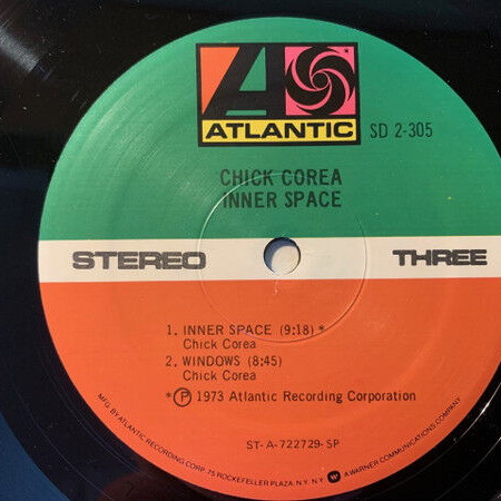 Chick Corea Inner Space vinyl record used, jazz