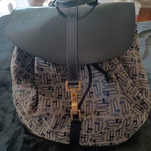 Tosca Blu backpack bag used with leather bottom and straps