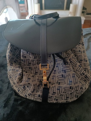 Tosca Blu backpack bag used with leather bottom and straps