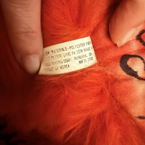 Fuzzball vintage plush toy used from Disney Captain EO 1986