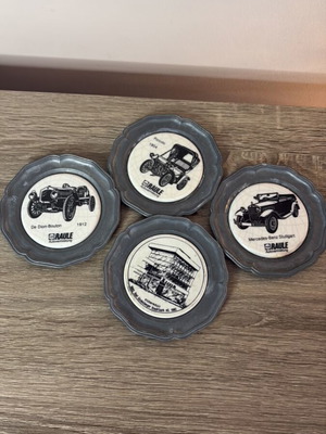 Vintage Pewter Wall Plaques RAU Automuseum Set of 4 used