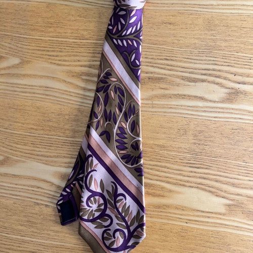 Tseklejis Vintage 70s Woven Pure Silk Tie, excellent condition