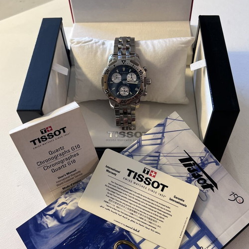 Tissot Chrono PRS 200 40mm σαν καινούργιο, ζαφείρι κρύσταλλο, μαύρο