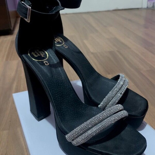 The Fashion Project black sandals with rhinestones like new, size 40