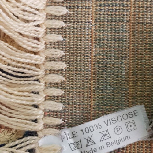 Belgian rugs like new, pack of 2, 105×65 cm, viscose, ethnic boho design