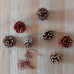 Pine cone balls used, small