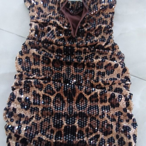 Shein Strapless Dress like new, black and brown