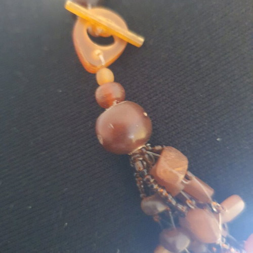 Necklaces new brown and red, set of two pieces