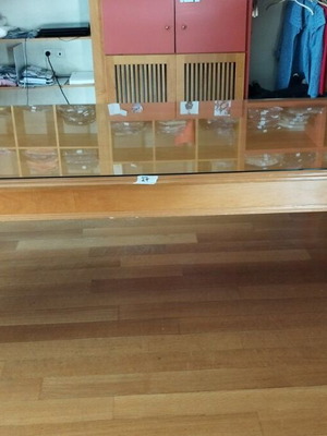 Monastery Dining Table with Glass and Chairs like new