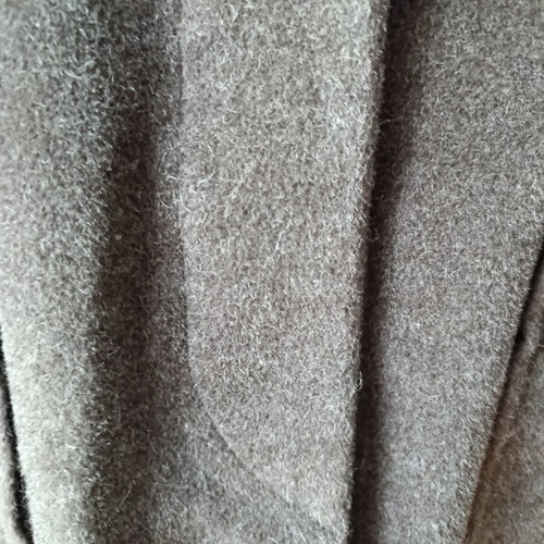 Sleeveless wool coat C&A used, brown, mohair blend