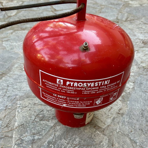 Automatic ceiling fire extinguisher 12kg dry powder BC used