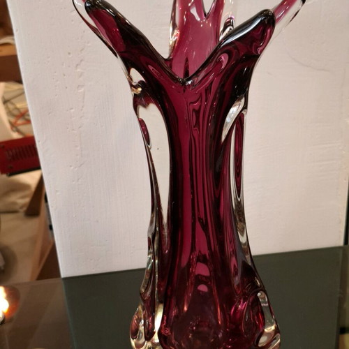 Vintage Murano glass vase like new, 70s