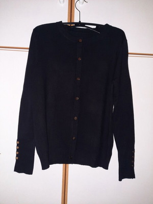 Cardigan thin black like new with gold buttons