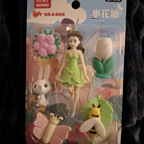 Fairy and Animals eraser set with box
