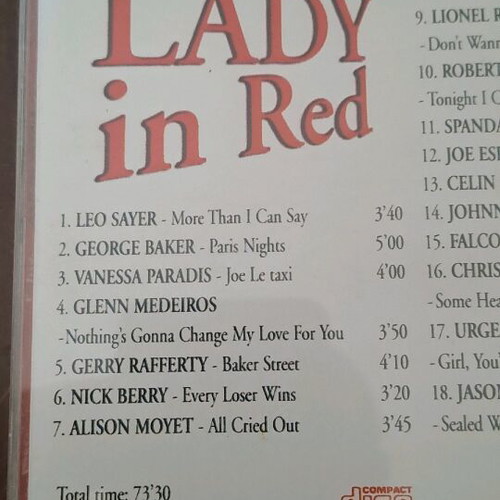 Lady In Red CD like new