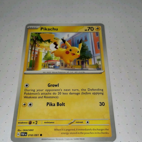 Pikachu Pokemon card like new