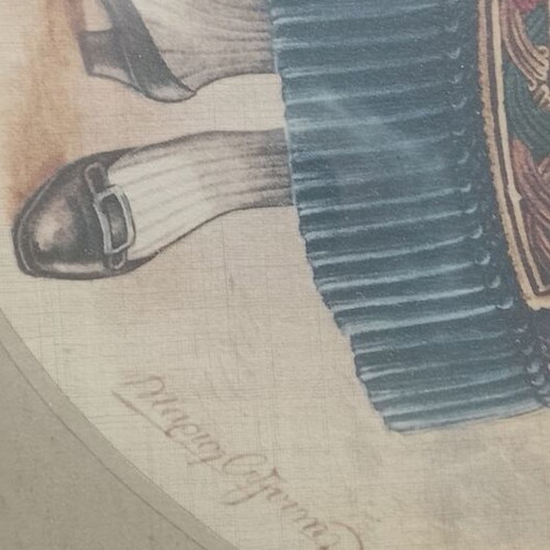 Traditional Karagouna Costume Thessalian Plain Chromolithograph