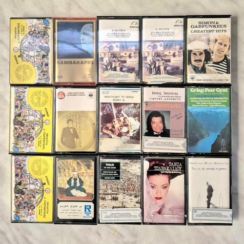 Cassette tapes used, pack of 15 with various music