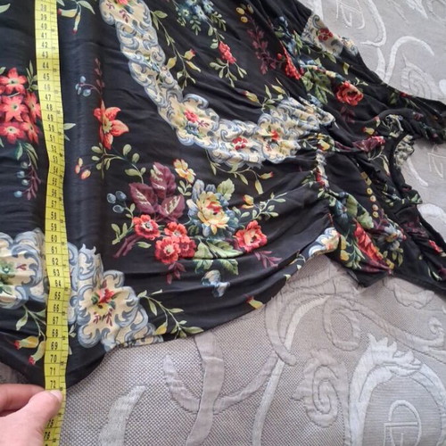 Long silk dress like new, multicolored
