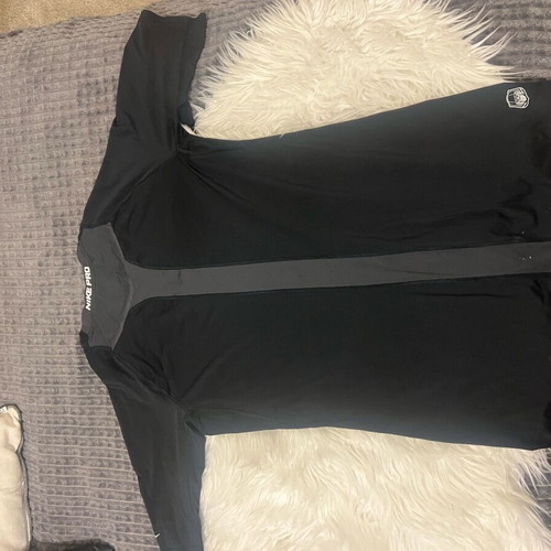 Nike Pro dry fit T-shirt 2XL black like new cut sleeve sports shirt