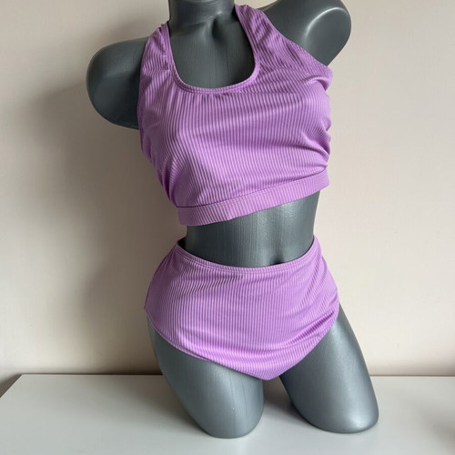 Two-piece swimsuit size L new, purple