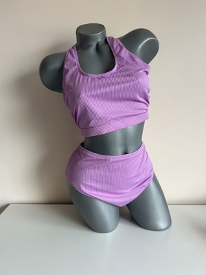 Two-piece swimsuit size L new, purple