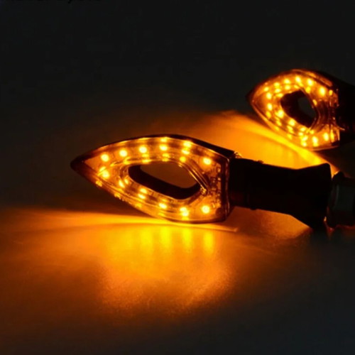 Rchang Triangular Motorcycle Turn Signal Orange Set of 2 New