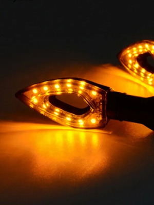Rchang Triangular Motorcycle Turn Signal Orange Set of 2 New