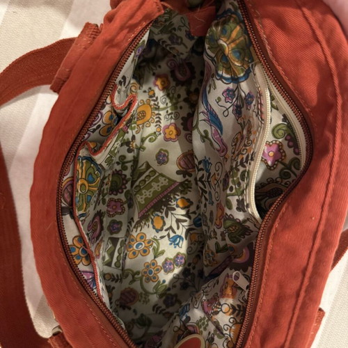 Shoulder bag in warm terracotta color like new