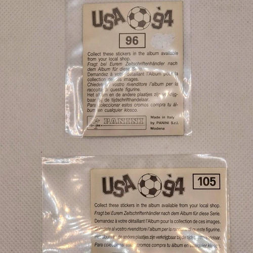 Panini USA'94 stickers 96 & 105 Brasil like new