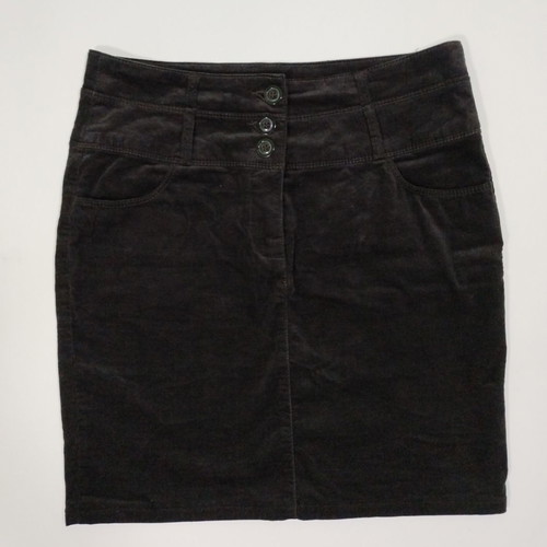 Benetton corduroy brown skirt used, size M