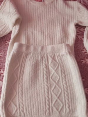 Πλεκτό σετ Energiers για 10 χρονών σαν καινούργιο, άσπρο