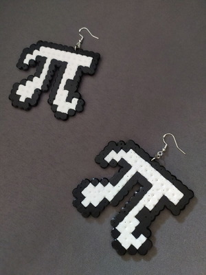 Handmade earrings Mathematical Constant Pi new