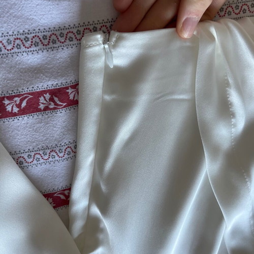 Stradivarius satin blouse white like new