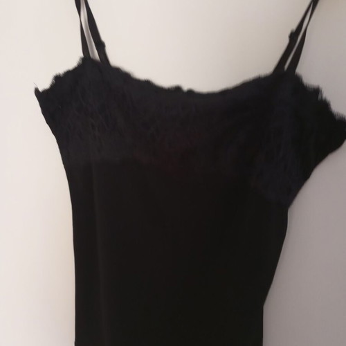 Women's black lingerie top with adjustable straps