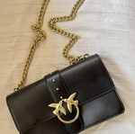 Pinko Love Bag ώμου σαν καινούργιο, μεγάλο μέγεθος, μαύρο και χρυσαφί