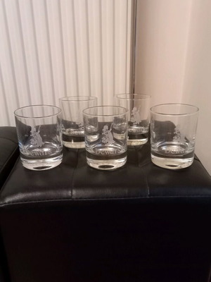 Dewar's vintage collectible whiskey glasses, pack of 5, new