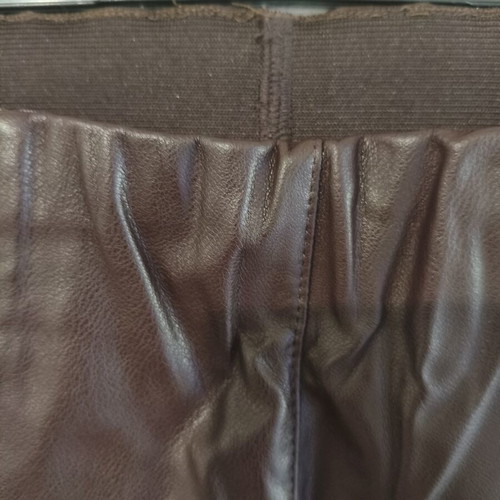 H&M leather-effect pants new, size small, burgundy