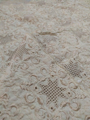 Vintage large square tablecloth
