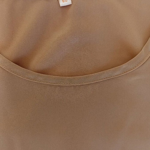 Women's long sleeveless top light brown like new