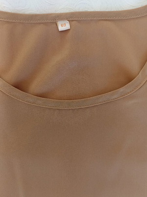 Women's long sleeveless top light brown like new