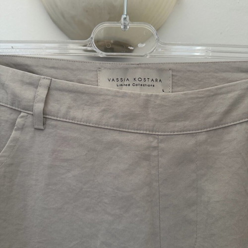 Vassia Kostara 3/4 summer pants like new, size L, gray