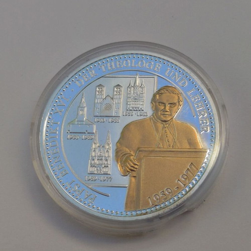 Set of 7 large commemorative medals Germany, 2009, Pope Benedict XVI