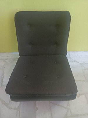 Lounge armchair, modern design, dark fabric