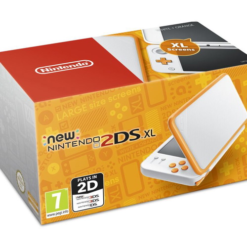 Nintendo New 2DS XL console white-orange used, boxed