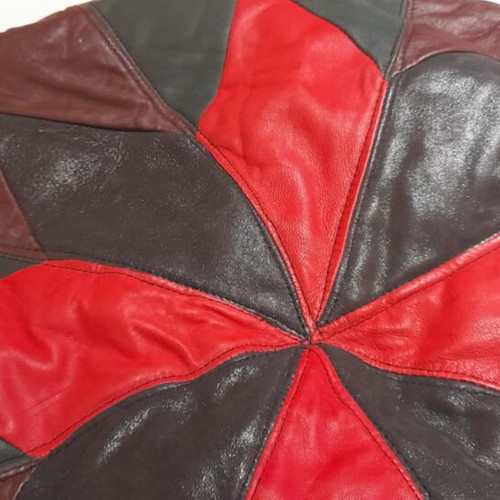 Leather pouf new without filling