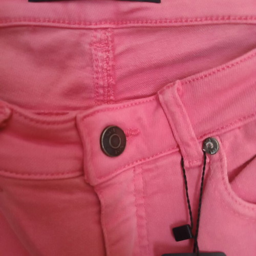 Pink elastic jeans new, size S
