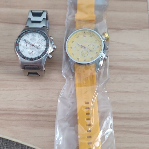 Regolo men's chronograph watch with free silicone strap watch