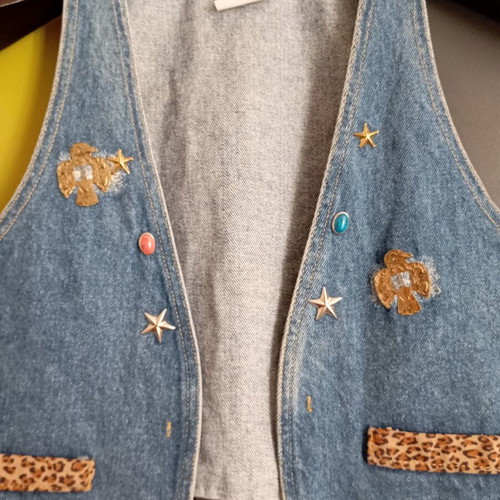 Brooklyn Blues Denim Vintage West Vest New, Women's S/M, Blue